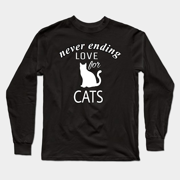 never ending love for cats Long Sleeve T-Shirt by artline